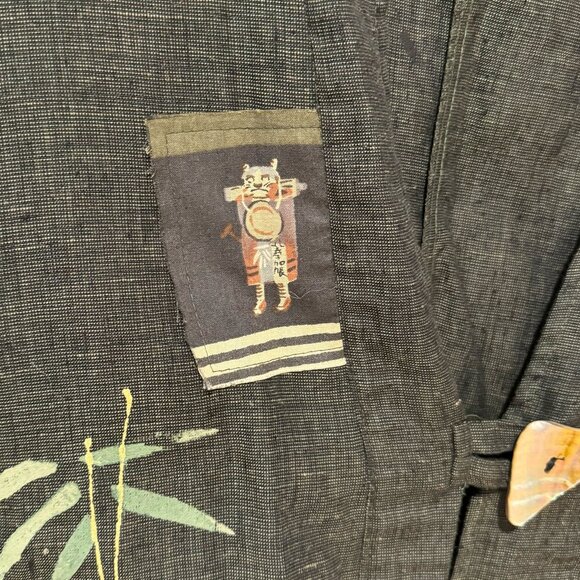 Odile Linen Hand Painted Patchwork Jacket Top - Size Small / Medium - Picture 4 of 8